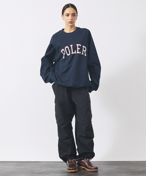 s.f.c raglan crew スウェット POLeR（ポーラー） トレーナー スウェット 「POLER/ポーラー」COLLEGE