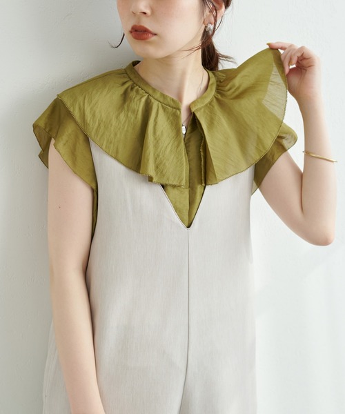 「natural couture」 半袖ブラウス FREE ホワイト レディース_画像2