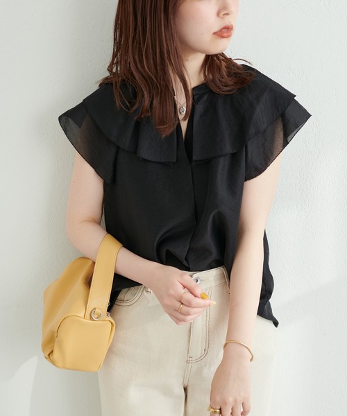 「natural couture」 半袖ブラウス FREE ホワイト レディース_画像4