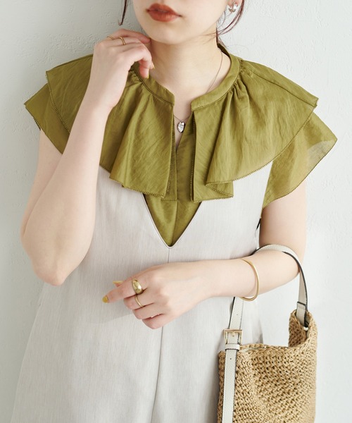 「natural couture」 半袖ブラウス FREE ホワイト レディース_画像8