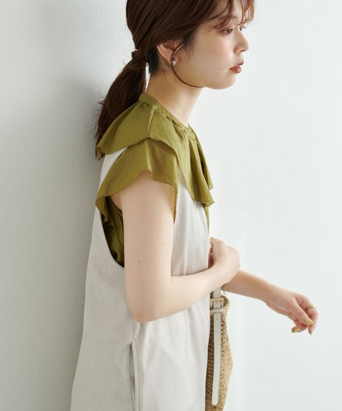 「natural couture」 半袖ブラウス FREE ホワイト レディース_画像9