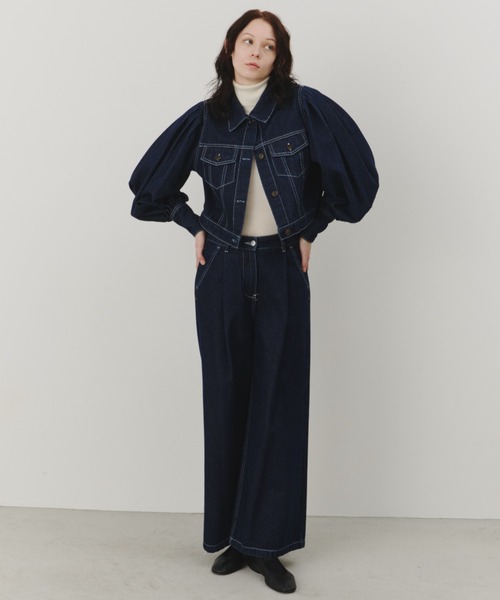 PERNA（ペルナ） デニムジャケット gジャン ボリュームスリーブデニム