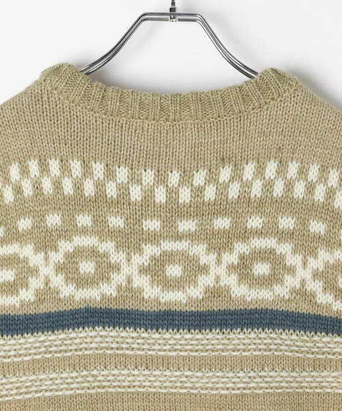 LEPSIM（レプシィム） ベスト ジレ 5ゲージノルディック柄ベスト