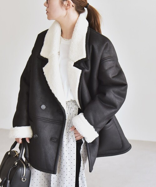 の*ん様 冬物アウター　レディース　ジャケット　美品　(ブラック) 中綿コートジャケット レディース フード付き 冬 両面着 アウター