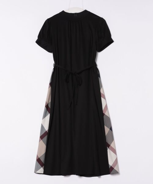 BLUE LABEL CRESTBRIDGE 半袖 ワンピース サイズ36 ブラック×レッド