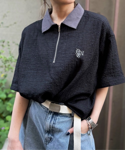 「DOUBLE NAME」 半袖ブラウス FREE オフホワイト レディース_画像2