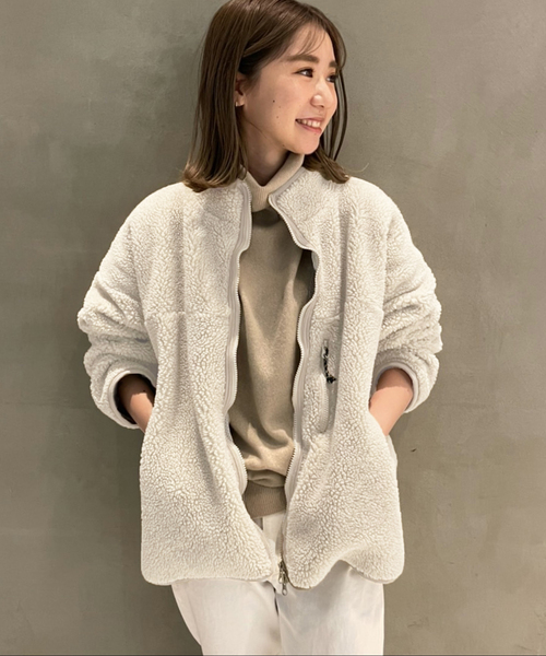 ドゥーズィエムクラス ボア ベスト ベージュ クリーニング済み Deuxieme Classe ドゥーズィエムクラス ジップアップ