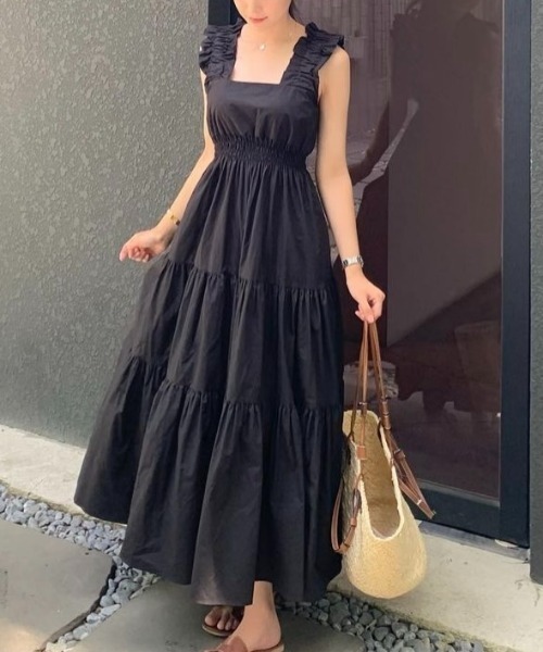 「ECLIN」 キャミソールワンピース M ホワイト レディース_画像2