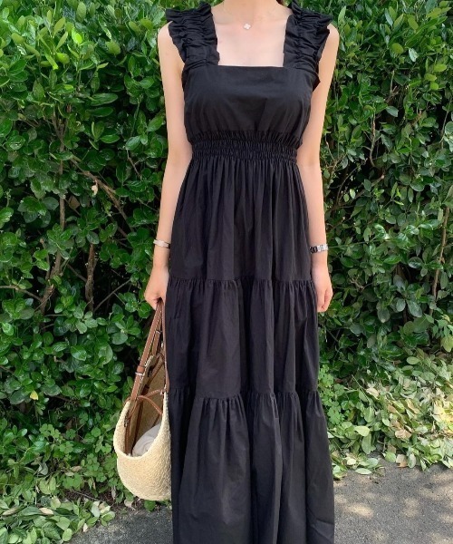 「ECLIN」 キャミソールワンピース M ホワイト レディース_画像3