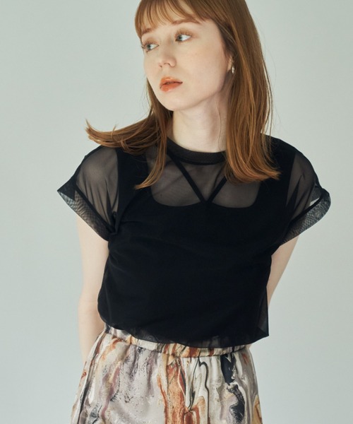 「hinari」 半袖カットソー FREE アイボリー レディース_画像7