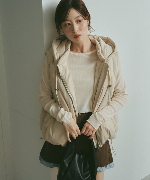 Kastane（カスタネ） ベスト ジレ フェイクスウェード中綿ベスト