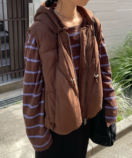 Kastane（カスタネ） ベスト ジレ フェイクスウェード中綿ベスト