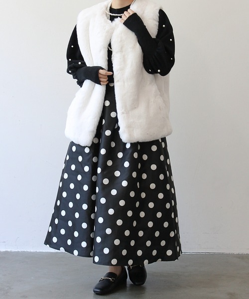 【新品、未使用】Diagram ドット柄 フレアスカート StyleSea（スタイルシー） スカート ドット柄フレアスカート