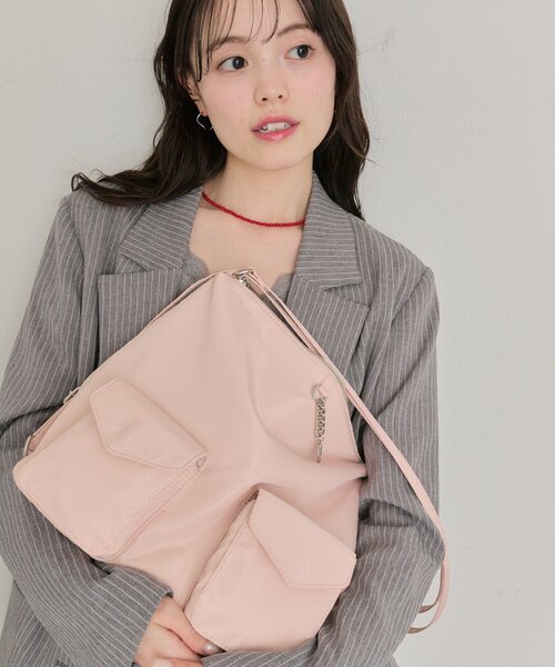 mystic（ミスティック） トートバッグ 「新色アイボリー/ピンク