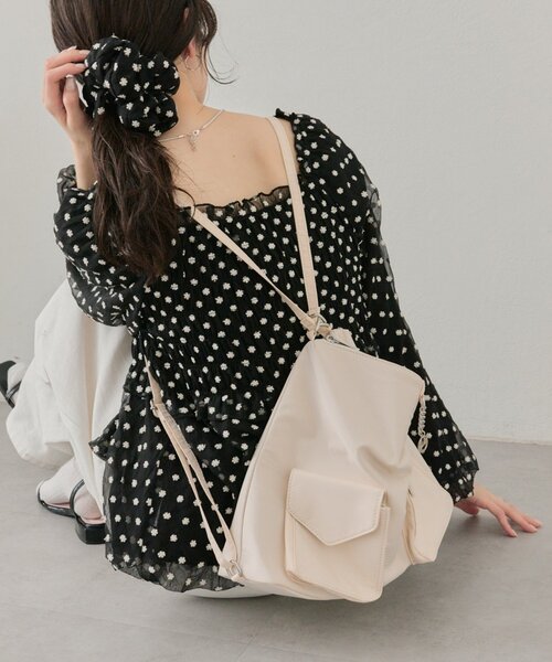 mystic（ミスティック） トートバッグ 「新色アイボリー/ピンク