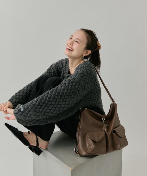 mystic（ミスティック） トートバッグ 「新色アイボリー/ピンク