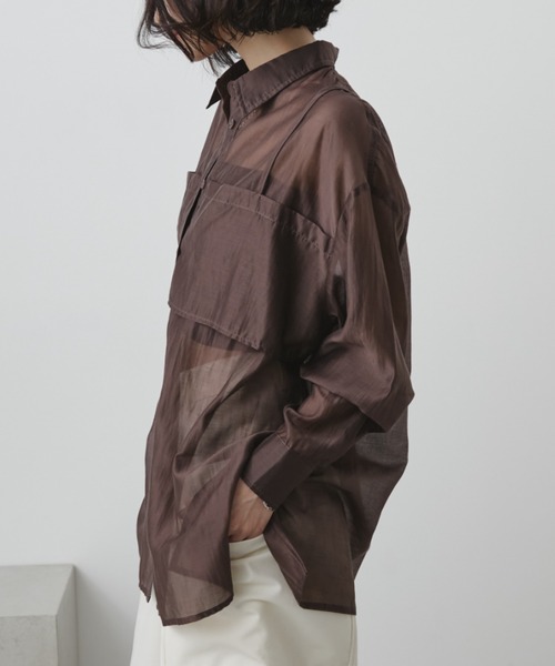 「Aunt Marie's」 長袖シャツ FREE キャメル レディース_画像9