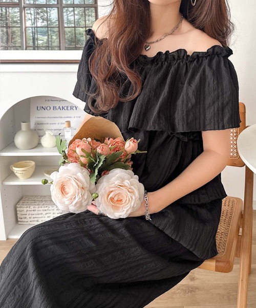 サロペット・オーバーオール・オールインワン SSSAmeri OFF SHOULDER classicalelf（クラシカルエルフ） サロペット オーバーオール 気に