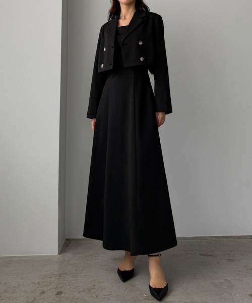 Louere（ルエレ） セットアップ バックスリットショートジャケットset