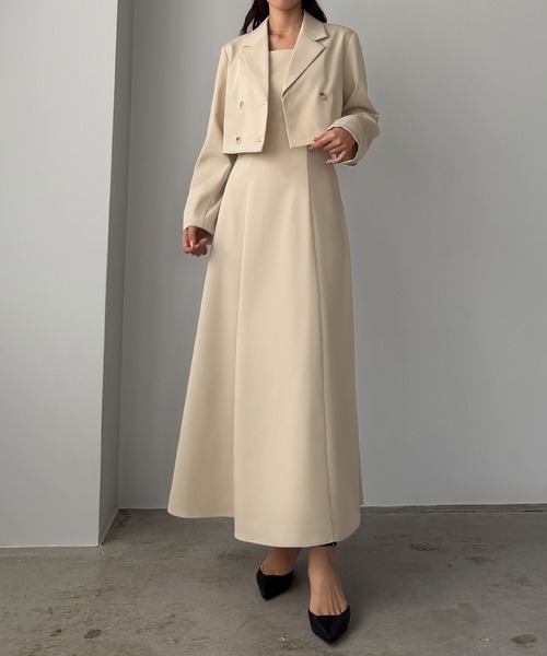 Louere（ルエレ） セットアップ バックスリットショートジャケットset