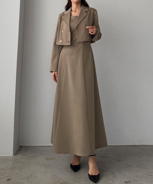 Louere（ルエレ） セットアップ バックスリットショートジャケットset