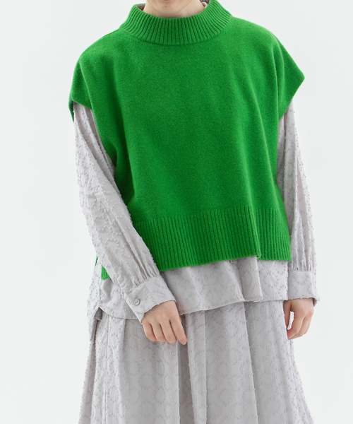 nop de nod（ノップドゥノッド） ベスト ジレ ラムズウールボトル