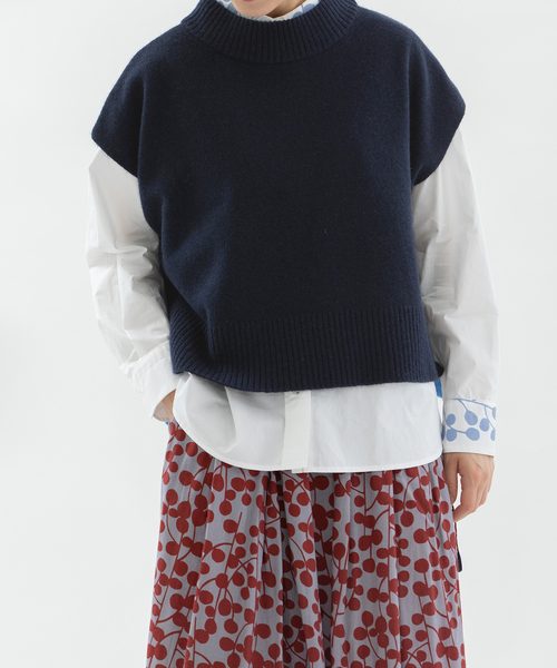 nop de nod（ノップドゥノッド） ベスト ジレ ラムズウールボトル