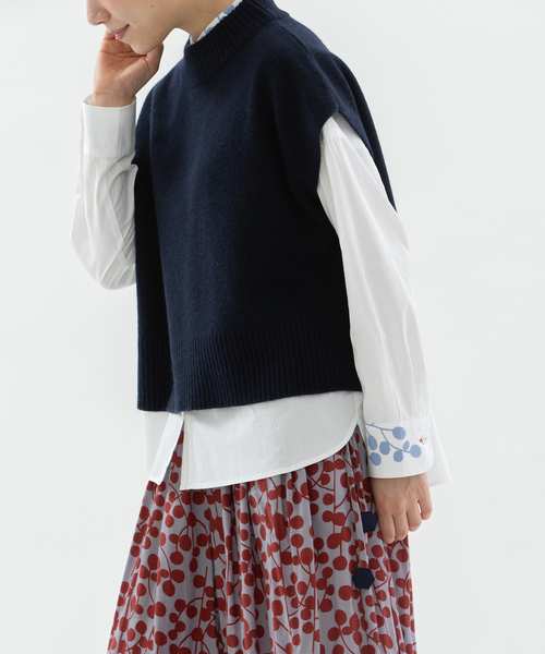 nop de nod（ノップドゥノッド） ベスト ジレ ラムズウールボトル