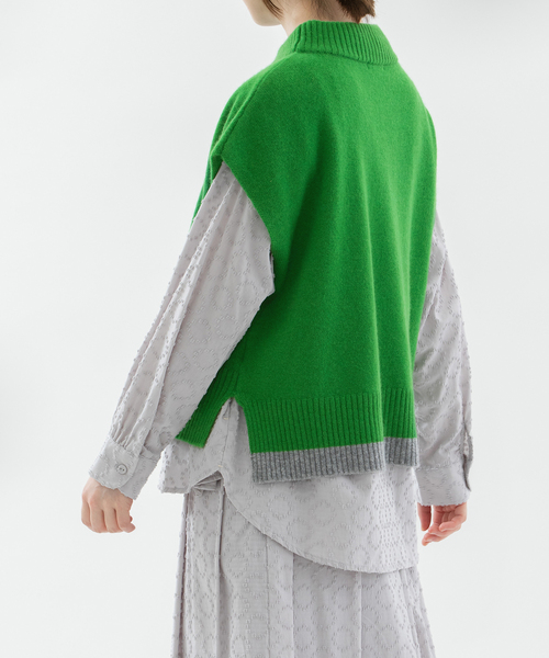 nop de nod（ノップドゥノッド） ベスト ジレ ラムズウールボトル