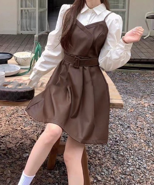 shoppinggo ワンピース フレアキャミワンピース ジャンパ―スカート