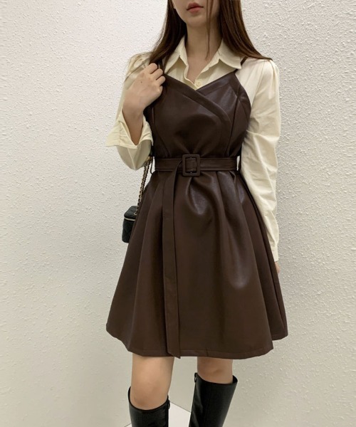 shoppinggo ワンピース フレアキャミワンピース ジャンパ―スカート