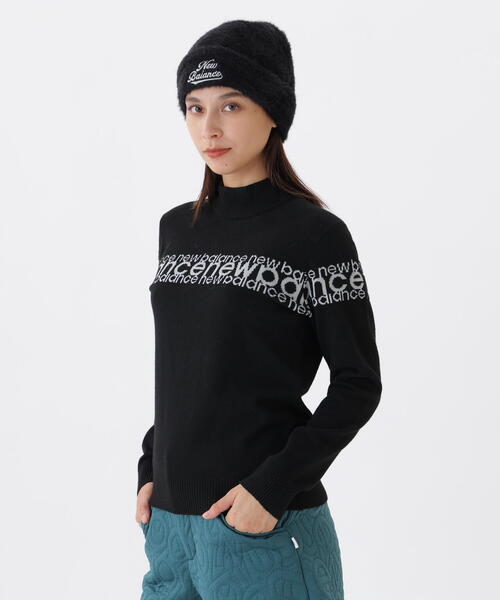 るんるん ニューバランス ゴルフ ロゴ ニットセーター ＆ スカート 上下 るんるん ニューバランス ゴルフ ロゴ ニットセーター ＆ スカート