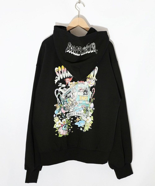 ＊スカラー　153739：スカラーハイウェイ ヴィンテージ風パーカー ScoLar（スカラー） パーカー スカラーハイウェイ ヴィンテージ風