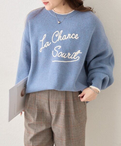 NAO（ナオ） ニット セーター 「NAO」コード刺繍ロゴプルオーバー