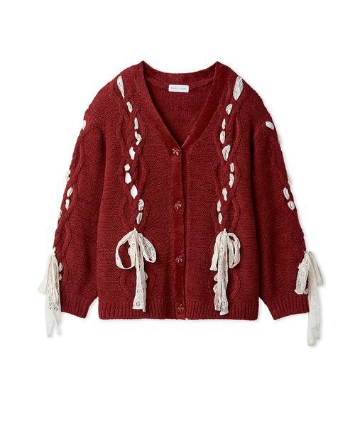 SNIDEL HOME パジャマ ルームウェア リボンカーディガン レディース