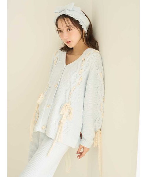 SNIDEL HOME パジャマ ルームウェア リボンカーディガン レディース