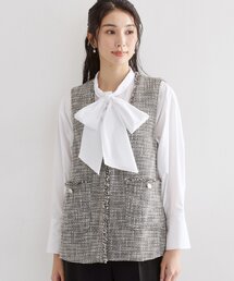 【未使用品】na.e　ナエ　ツイード　ベスト　ジレ♡卒業式♡入学式 THE SHOP TK ベスト ジレ 入学式 入園式 卒業式 「フォーマルにも