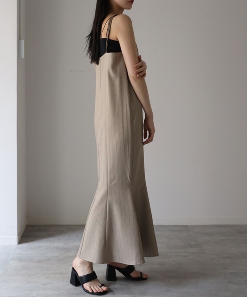 YENNA パーティードレス ワンピース 「ストライプマーメイドワンピース