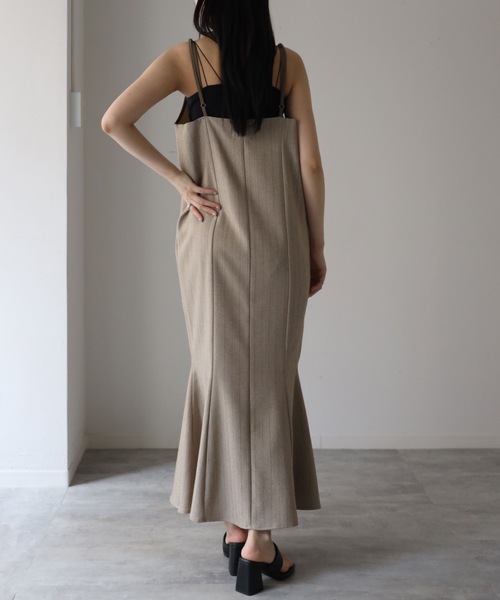 YENNA パーティードレス ワンピース 「ストライプマーメイドワンピース