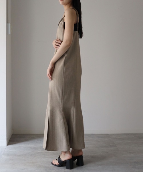 YENNA パーティードレス ワンピース 「ストライプマーメイドワンピース