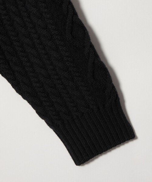 conte カーディガン 「conte」ケーブル ローゲージ Vネック  