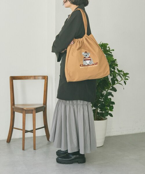 トートバッグ 「撥水/A4サイズ対応」sampo×earコラボ刺繍トートバッグ レディースの画像