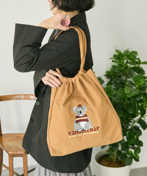 トートバッグ 「撥水/A4サイズ対応」sampo×earコラボ刺繍トートバッグ レディースの画像