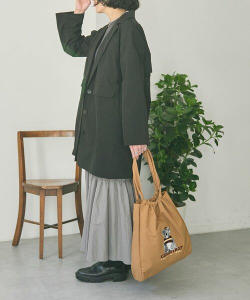 トートバッグ 「撥水/A4サイズ対応」sampo×earコラボ刺繍トートバッグ レディースの画像