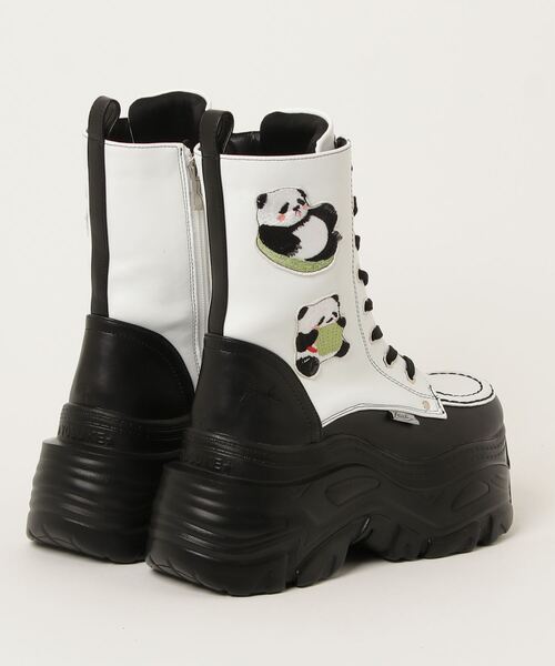 「YOSUKE」 ショートブーツ LL ブラック×グリーン レディース_画像4