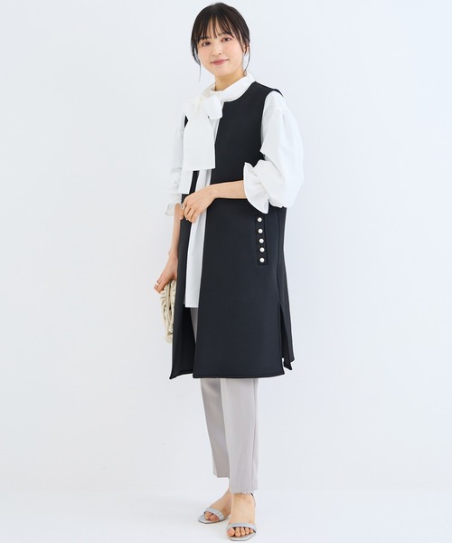 「INCEDE」 ベスト L ベージュ レディース_画像6