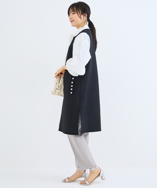 「INCEDE」 ベスト L ベージュ レディース_画像8