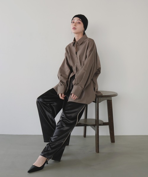 「LIAN」 スラックス FREE ブラウン レディース_画像2