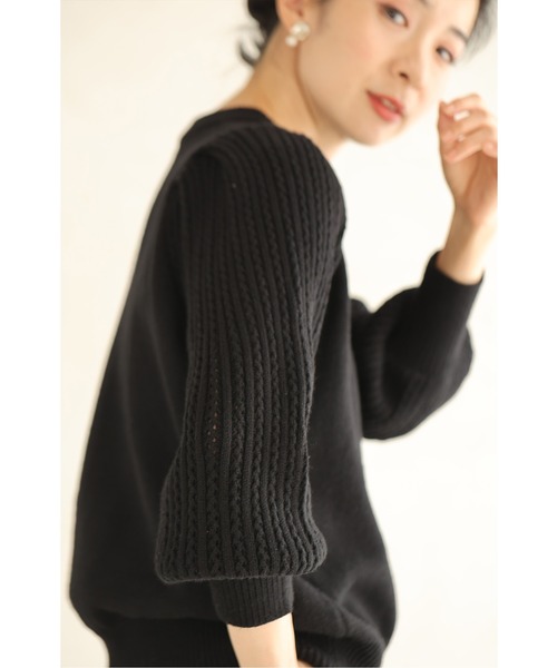 「CAWAII」 「v．i．a．n．t．e」長袖ニット FREE アイボリー レディース_画像2