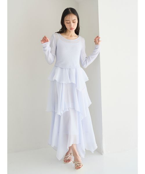 SNIDEL（スナイデル） ワンピース シアーイレヘムニットコンビ